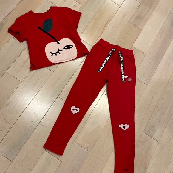 Sonia Rykiel Other - Sonia Rykiel Paris girls super soft cotton joggers top set tracksuit